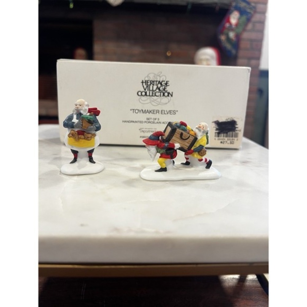 Dept 56 Heritage Village "Toymaker Elves" 5602-2 Porcelain Figures – 2 of‎ 3